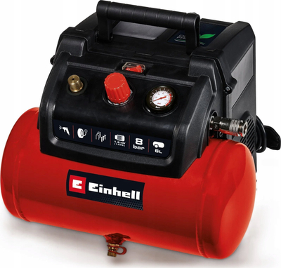 Kompresor ajri Einhell TC-AC 190/6/8 OF, 6L, 8 bar, i kuq