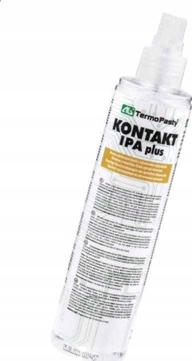 Solucion pastrues TermoPasty Kontakt IPA Plus, 99.9% izopropanol, spruc 250 ml, transparent