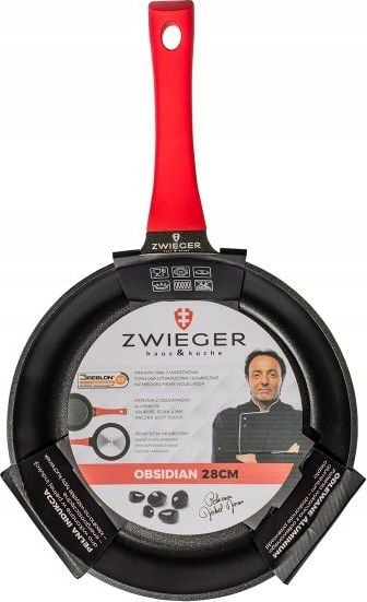 Tigan Zwieger Obsidian, 28cm, veshje jo ngjitëse, i zi