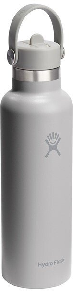 Термо шише Hydro Flask Standard Mouth Flex Straw Cap, 620 ml, инокс челик, беж