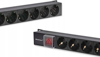 Prizë shumëfishe rack Qoltec PDU, 16x SCHUKO, 16A, 1.8m, e zezë