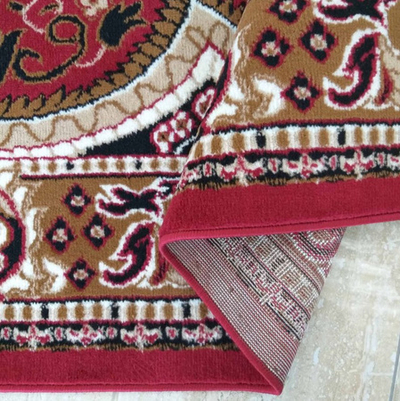 Tapet Classic Medallion 06 Alfa, për dhomë ndenjje, me stil klasik, i kuq