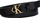 Rrip për gra Calvin Klein Jeans Monogram Plaque Buckle, lëkurë natyrale, i zi