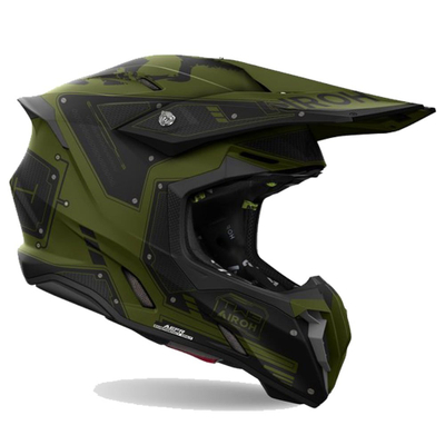 Helmeta motocross Airoh Twist 3 Military, për meshkuj, madhësia 2XL, jeshile