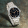 Orë dore Casio MTPV005D 1B5, me akrepa, çelik inox, ngjyrë argjendi