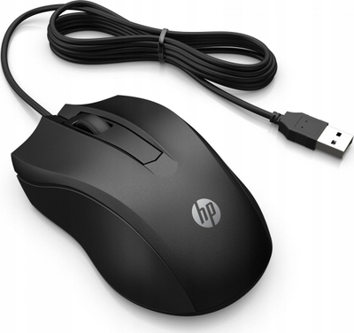 Maus HP 105, optik, me kabllo USB, i zi