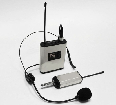 Mikrofon wireless UHF K8, sistem dore, marrës i vogël portativ 6.35mm, rreze 50m, ngjyrë e zezë