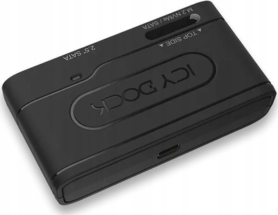 Адаптер SSD ICY Dock MB104U-1SMB, USB 3.2, 2.5\" и M.2 SATA NVMe, црн