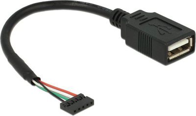 Kabllo zgjatëse USB Delock 84831, USB A në USB A, 0.15 m, e zezë
