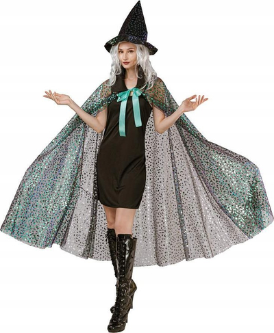 Kostum shtrige GODAN Machine Moon Witch, masa M, shumëngjyrësh
