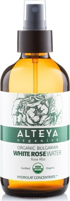 Ujë trëndafili i bardhë Alteya Organics White Rose Water, tonik fytyre, organik USDA, 240ml