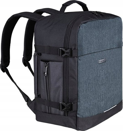 Çantë shpine cabin Tracer Squard 1, 15.6\", 40x30x10–20cm, e zezë