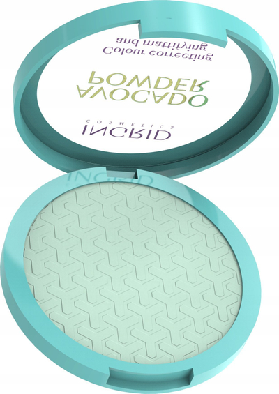Pudër kompakte Ingrid Cosmetics Avocado Powder, për me e matu lëkurën, 8 g, jeshile