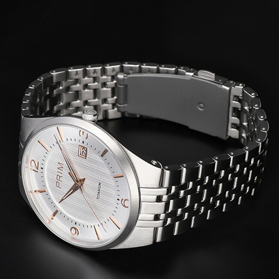 Orë për meshkuj Prim Slim Titanium, e argjendtë
