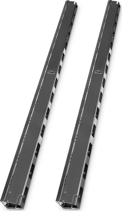 Kanal kabllor Digitus për kabinet rrjeti 42U, për gjerësi 800 mm, set 2 copë, i zi