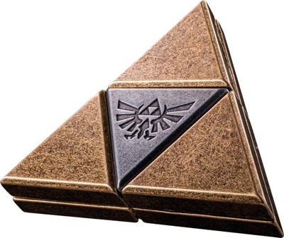 Метално сложувалка Huzzle Zelda Triforce, 4 делови, колекционерско издание, златна