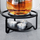 Ngrohës për qiri Heat Candle Heater, bazë metalike, për çajnikë dhe fondue, argjendtë