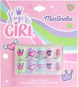 Thonj fallco për kalamajtë Martinelia Super Girl, set me 10 copë, me ngjitje, me ngjyra të ndryshme
