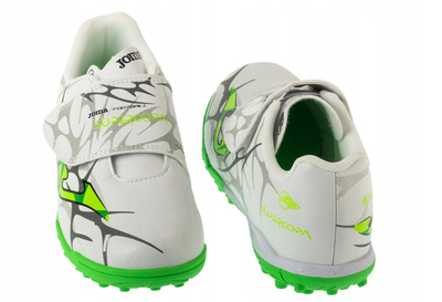 Këpucë futbolli Joma Super Copa Jr 2502 TF, turf, lëkurë sintetike, të bardha, nr 32