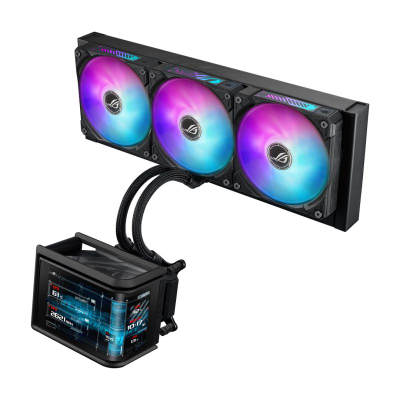 Ftohës uji për proçesor ASUS ROG Ryuo IV 360 ARGB, radiator 360 mm, 3x 120 mm, i zi