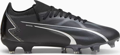 Këpucë futbolli Puma Ultra Match.3 FG, rrjetë e lehtë, taban TPU SPEEDPLATE, të zeza