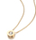 Qafore Troli Gold Plated, çelik i veshur me ar, varëse kristali 1.2 cm, ngjyrë ari