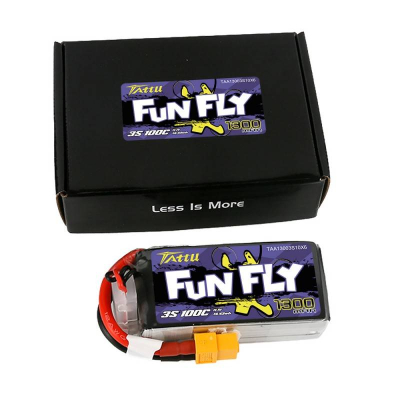Bateri LiPo Tattu Funfly 3S, 1300mAh, 11.1V 100C, shumëngjyrëshe