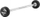 Shufër fikse Tiguar PU Straight Barbell TI-WPBPU007, 7.5 kg, 90 cm, e zezë