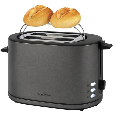 Toaster ProfiCook PC TA 1291, 2 feta, inox, gri