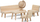 Set mobiljesh për kukulla Lundby DIY Living Room, dru natyral, për ngjyrosje, ngjyrë druri e çelët