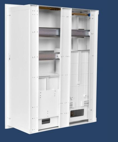 Kabinë matëse Karwasz W-2L-P-27 Z/O, 2 matësa 1 dhe 3 fazor, 27 module, e bardhë