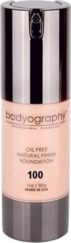 Fondatinë Bodyography Natural Finish #100 Light Neutral, pamje sa më natyrale, për lëkurë të çelët