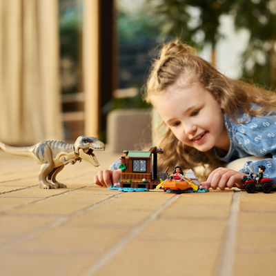 Lodër ndërtimi LEGO Jurassic World 76975 T. Rex River Escape, 199 pjesë, për fëmijë 5+