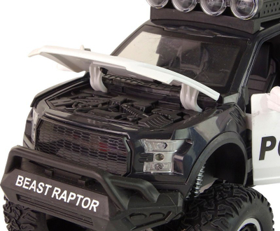 Lodër makinë policie Leantoys Raptor Off Road, 1:14, drita dhe zë, blu