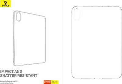 Mbështjellës tablet Baseus Simple për Apple iPad mini 8.3\" 6 7 Gen, transparent
