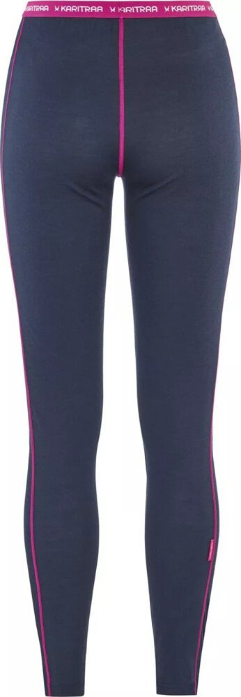 Helanke termale Kari Traa Floke Pant W, lesh merino, për goca, blu me print