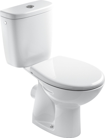 WC qëndruese Jika Euroline N, me kapak, qeramike, e bardhë
