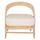 Karrige Donita rattan natyral jastëk i bardhë 67×74×78 cm (HM9838), bardhë