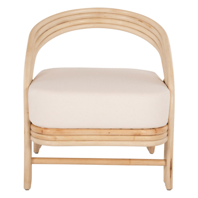 Karrige Donita rattan natyral jastëk i bardhë 67×74×78 cm (HM9838), bardhë