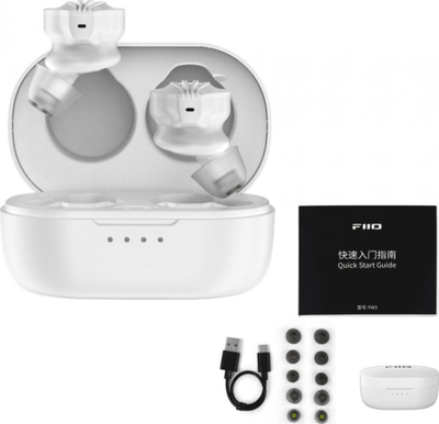 Kufje pa tela FiiO FW3, TWS Hi-Fi, Bluetooth, të bardha