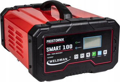 Karikues baterie me start Weldman Smart 100, 12V 24V, automatik