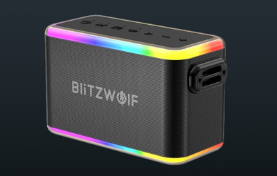 Altaparlant Bluetooth BlitzWolf, portativ, me drita RGB, IPX5, i zi
