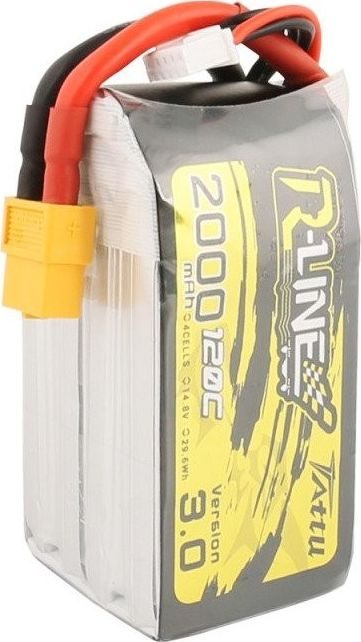 Bateri LiPo Tattu R-Line 3.0, 14.8V 2000mAh 120C, 4S, XT60