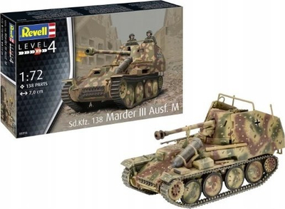 Model plastik Revell Sd.Kfz. 138 Marder III Ausf. M, 1:72, 7 cm, kamuflazh