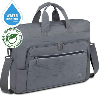 Çantë laptopi RivaCase ECO Alpendorf 7531, 15.6"-16", material rPET, gri