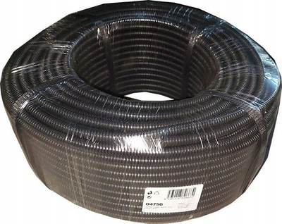 Tub fleksibël kabllor i valëzuar 10mm, prerje gjatësore, paketim 100m, i zi