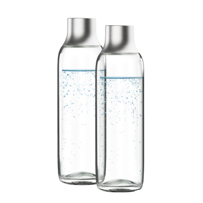 Set shishe qelqi Brita SodaTrio, 2 x 1L, transparente