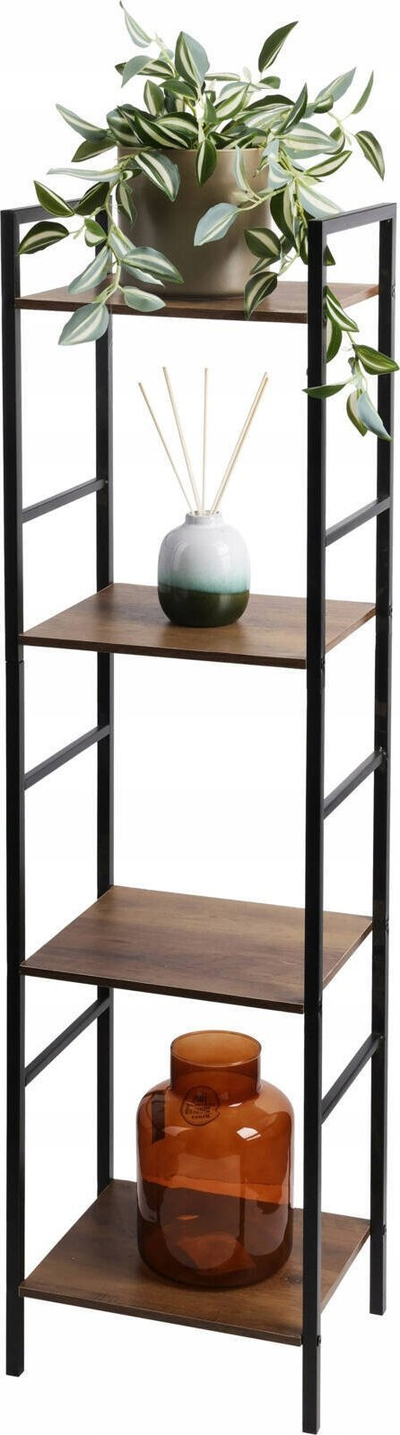 Raft librash Trends4You Bookshelf Metal, 4 rafte, 29.5x23.5x106.5 cm, i zi