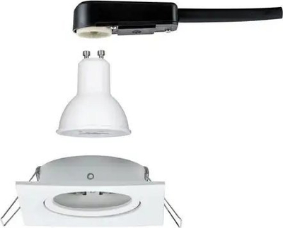 Spot LED tavanor Paulmann Nova Spot Square, GU10, i zbehshëm, i bardhë