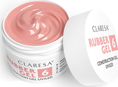 Xhel ndërtues për thonj Claresa Rubber Gel, UV/LED, 12 g, ngjyra 06